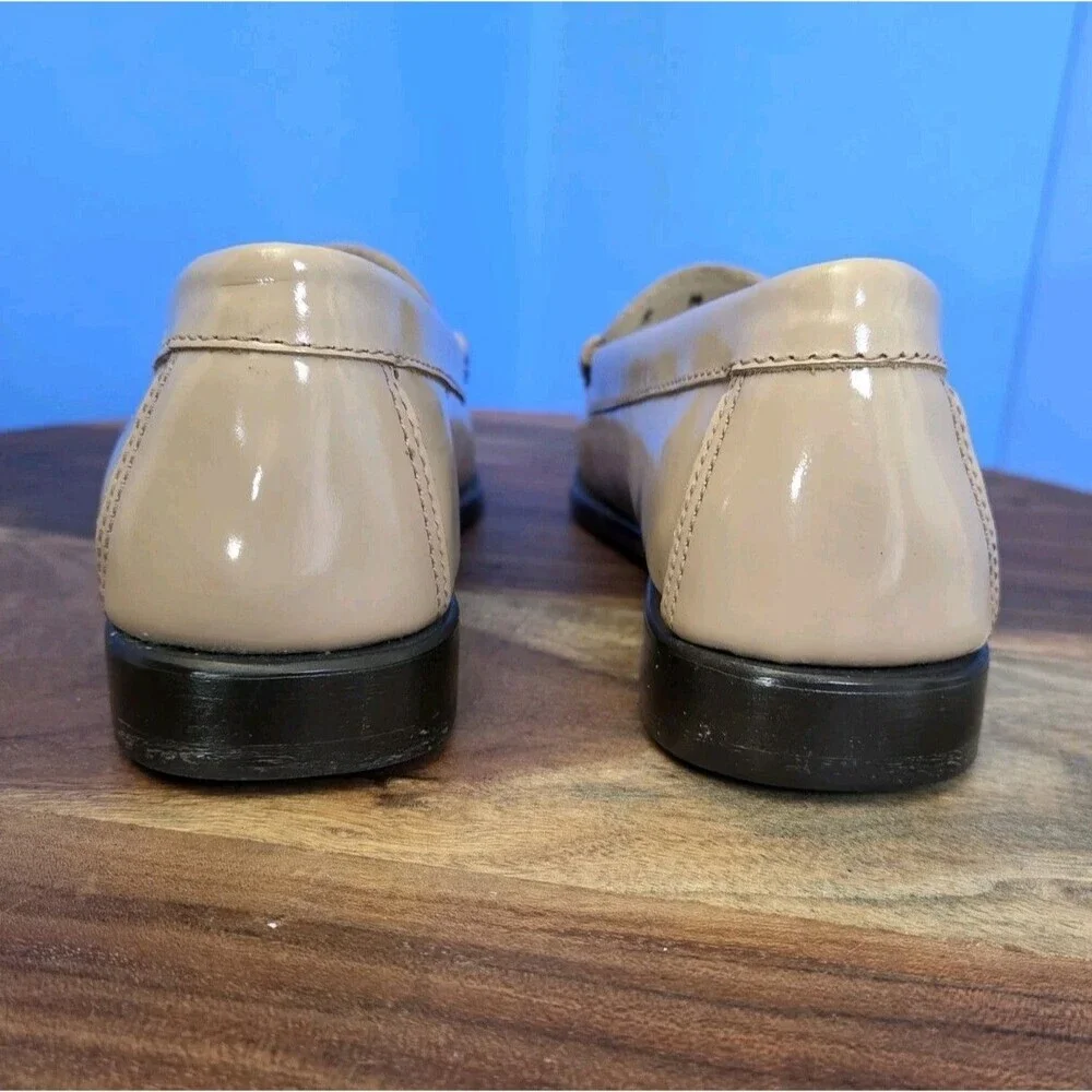 G.H. Bass Weejuns Penny Loafer Patent Leather Women’s 7.5/8M Taupe 3986 175 - Picture 11 of 14